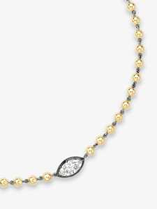Chaîne à billes personnalisée en or massif 14K 18K avec diamant de laboratoire taille marquise, style chrétien tendance, sertissage géorgien, solitaire, minimaliste, classique - Product Image 3