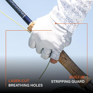 Guantes de pesca recién llegados con agarre corto en los dedos, tela con protección UV y diseño de palma abierta para un mejor control en la pesca fluvial. - Product Image 3