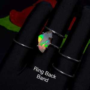 Exclusive Bezel Set Ethiopian Fire <b>Opal</b> Raw <b>Ring</b> 925 Silver Fire <b>Opal</b> Rough <b>Ring</b> Jewelry Uncut Gemstone <b>Ring</b> October Birthstone - Product Image 4