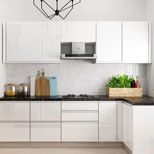 Gabinete de Cocina Moderno Blanco Personalizado JY Project, Superventas, Estructura de MDF, Caja Completa, Incluye Fregadero, Bisagras y Correderas para Cajones - Product Image 5