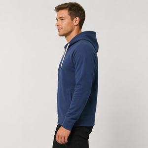 เสื้อฮู้ดซิปผู้ชาย ผลิตจากผ้าคอตตอนผสมสแปนเด็กซ์คุณภาพสูง - Product Image 4