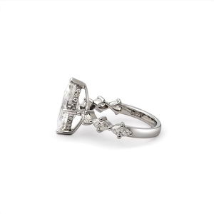 Anillo de Compromiso CONCEPTION de Plata 925 con Moissanita de Corte Marquesa de 3ct, Joyería Personalizada para Mujer - Product Image 5