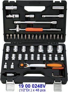 ชุดซ็อกเก็ตป้องกันน็อต 2-IN-1 ขนาด 1/2 นิ้ว 48 ชิ้น ผิวเงา OEM DIY - Product Image 2