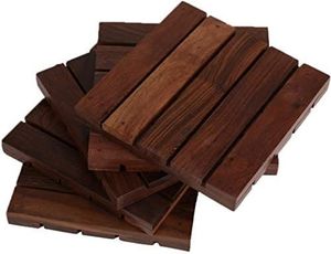 Mango Wood Coaster Set Handmade Durable Round Classic Style <b>Kitchen</b> Coasters - Product Image 6