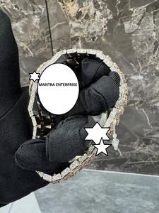 Reloj de Moissanita Analógico de Acero Inoxidable para Hombre, Estilo Hip Hop Iced, el Más Vendido, para Deportes, Negocios y Atuendos Antiguos, Venta al por Mayor - Product Image 3