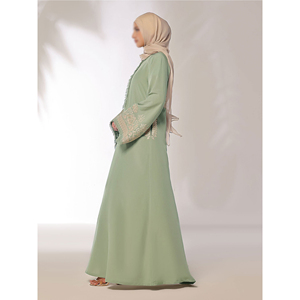 Nouvelles Robes Abaya pour Femmes en Gros, Manches Longues, Abaya Ouverte Musulmane, Ensemble Robe d'Été pour Femmes - Product Image 2