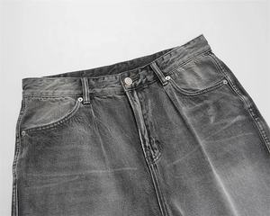 Short en jean Y2K pour homme, coupe droite mi-longue à cinq points, confortable, séchage rapide, 100% coton, jean tissé à motif solide pour homme - Product Image 3
