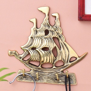 Wholesale Golden Brass Eagle <b>Wall</b> <b>Hook</b> Ship Pattern Rust Resistant Brass Clothing Hanger <b>Wall</b> Mounted <b>Hooks</b> - Product Image 1