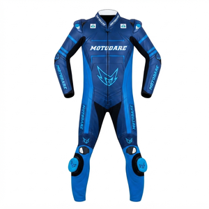 Combinaison de moto en cuir sur mesure de qualité supérieure MotoCP Racing 1 pièce, équipement de conduite avec bosse niveau 2 CE, fabriquée sur mesure - Product Image 1