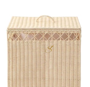Cesto de Ropa Rectangular de Mimbre, Cesta de Ropa de Ratán Natural Hecha a Mano, Contenedor de Almacenamiento Ecológico con Tapa para el Hogar - Product Image 2