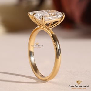แหวนเพชร CVD Lab Grown Diamond 4 กะรัต Toi Et Moi ทรง Radiant & Pear สำหรับหมั้น ทองคำแท้ 14K สี E ความสะอาด VVS2 รับรองโดย IGI - Product Image 3