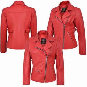 Chaqueta de Moda para Mujer, Estilo Motociclista, Diseño Sólido, Ajustada, de Cuero PU, para Otoño e Invierno - Product Image 4