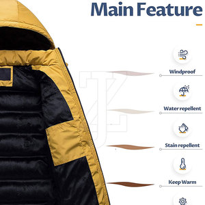 Veste d'hiver matelassée pour homme, respirante et légère, pour un style décontracté, offrant de la chaleur pour un look moderne - Product Image 3