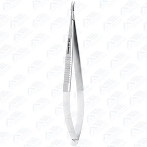 Portaagujas Micro Barraquer de Carburo para Microcirugía, Instrumento Médico de Acero Inoxidable y Tungsteno - Product Image 5