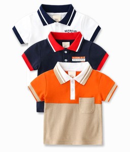 Vêtements d'été pour enfants, polos pour garçons, séchage rapide, anti-rétrécissement, anti-boulochage, décontractés, manches courtes, poche avant, tricotés - Product Image 6