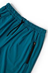 Unisex Teal Embroidered <b>Shorts</b> <b>Spandex</b>/Polyester Quick Dry Breathable Drawstring Pockets Elastic Waist Casual Running Gym Sports - Product Image 4