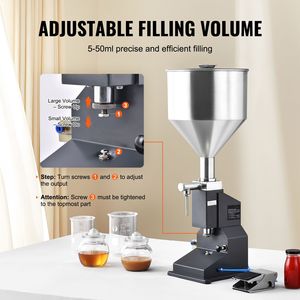 Macchina Pneumatica per Riempimento Liquidi e Paste, Riempitrice per Bottiglie da 50ml, Riempitrice a Pedale in Acciaio Inox, Precisione di Riempimento 2ml per Aziende Agricole - Product Image 3