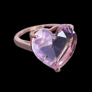 S925 Sterling <b>Silver</b> Heart Cut Morganite Gemstone <b>Ring</b> Rose Gold Plated Romantic Gemstone Fine <b>Ring</b> For Women Engagement Stylish - Product Image 3