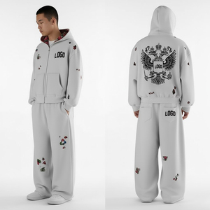 Mens <b>Overall</b> Print Tracksuit Custom Graphic Printed Tracksuit Set Cotton Polyester Streetwear Tracksuit Set - Product Image 6
