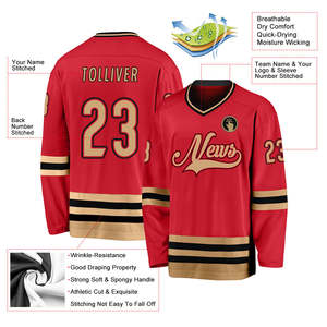 Maillot de hockey sur glace personnalisé respirant de haute qualité – Vente en gros, design tendance avec votre propre logo, respirant, OEM - Product Image 4