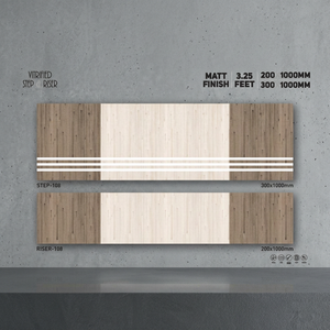 กระเบื้องขั้นบันไดพอร์ซเลน 300x1000 มม. ผิวด้าน กันลื่น ลายหินอ่อน สำหรับโครงการที่อยู่อาศัย - Product Image 4