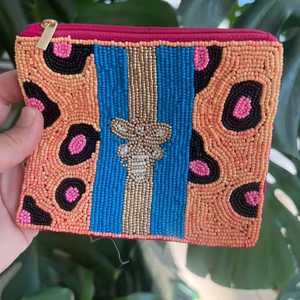 Porte-monnaie perlé en perles de verre, pochette cœur, portefeuille noir à fermeture éclair, petite trousse de maquillage, porte-monnaie fait main pour femme, étui à cartes, accessoires - Product Image 5