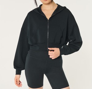 Sweat-shirt à capuche zippé en polaire pour femme, coupe décontractée, vente en gros, fabricant de vêtements OEM - Product Image 5