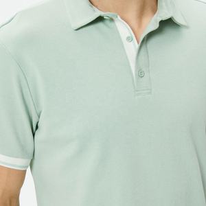 Polo extensible à manches mi-longues et col côtelé, design personnalisé, à séchage rapide, pour homme, polo léger en coton doux pour un usage quotidien - Product Image 4