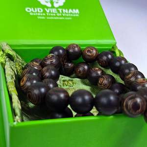 กำไลข้อมือไม้กฤษณาเวียดนาม 12 มม. 108 เม็ด ขายส่ง B7-001 - Product Image 1