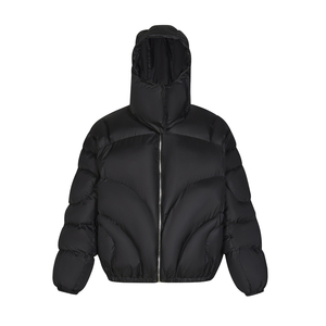 Veste matelassée légère pour homme, résistante à l'eau, à capuche, coupe-vent, fermeture éclair solide, manteau d'hiver, vêtements de sport de plein air, streetwear, vêtements d'extérieur - Product Image 5