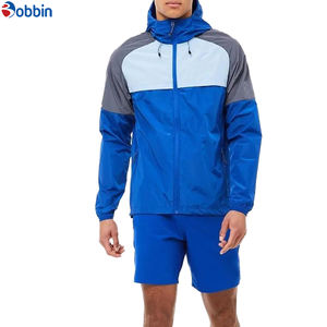 Comfortable Custom Logo Reflective <b>Patchwork</b> Zip up Jacket Nylon Sports Shorts Sets Tracksuits Unisex Men Windbreaker Short Sets - Product Image 2