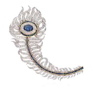 Broche de luxe en plumes de paon, argent 925, diamant Moissanite, bijoux colorés pour femmes, accessoire élégant pour les soirées - Product Image 4