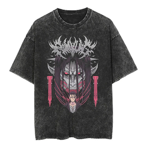 เสื้อยืดโอเวอร์ไซส์ลายอนิเมะสไตล์ฮิปฮอป ผ้าฝ้าย 100% ระบายอากาศได้ดี เป็นมิตรกับสิ่งแวดล้อม พิมพ์ลายด้านหน้าด้วยเทคนิคฮีททรานเฟอร์ - Product Image 2