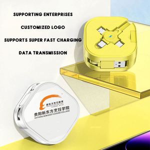 สาย USB พร้อมที่วางโทรศัพท์แบบกำหนดเองได้ 4 in 1 สายไมโคร USB แบบหลายหัว สายชาร์จโทรศัพท์แบบ Type-C พร้อมโลโก้ - Product Image 6