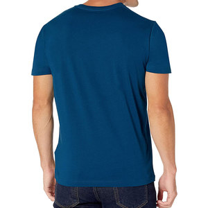 เสื้อยืดคอวีลำลองสไตล์สตรีทแวร์แบบใหม่พร้อมโลโก้สั่งทำสำหรับผู้ใหญ่ ดีไซน์เรียบง่ายไม่ซ้ำใคร เสื้อยืดคอวีผ้าฝ้ายสำหรับผู้ชาย - Product Image 3