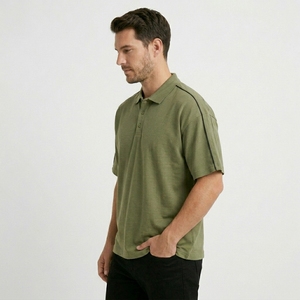 เสื้อยืดคอกลมแขนสั้นทรงปกติสำหรับผู้ชาย สีพื้น ผ้าฝ้ายถักเนื้อนุ่ม ระบายอากาศได้ดี ป้องกันรอยยับ เหมาะสำหรับใส่ลำลอง - Product Image 5