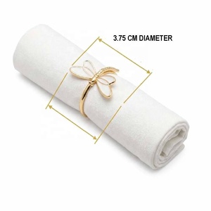 Juego de 4 Anillos para Servilletas con Diseño de Libélula, Elegantes Porta Servilletas de Metal para Decoración de Mesa en Bodas, Navidad y Fiestas - Product Image 2
