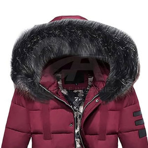Chaqueta de invierno informal para hombre, parka con capucha de piel sintética, chaqueta cálida para exteriores, chaqueta para clima frío en talla adulta. - Product Image 4