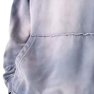 Ensemble de survêtement vintage délavé pour homme, pull à capuche oversize streetwear et pantalon de jogging décontracté, logo personnalisé en coton - Product Image 4