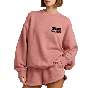 Conjunto de Top de Cuello Alto y Shorts para Mujer, Cómodo, Cálido, Suave al Tacto, Estilo Informal para el Día a Día, Ropa Elegante - Product Image 1