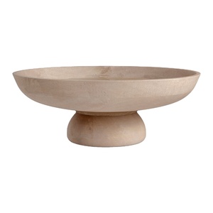 Handcrafted <b>Wooden</b> Pedestal <b>Bowl</b> Elegant Decorative <b>Wooden</b> <b>Fruit</b> <b>Bowl</b> Modern Serving <b>Bowl</b> for Home Decor - Product Image 1