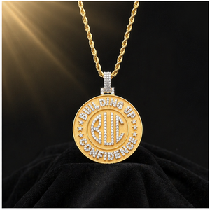 Iced 925 <b>Silver</b> Gold Plated Big Circle Moissanite Custom Name <b>Initial</b> Letter Name Pendants Hip Hop Party Men's <b>Necklace</b> Charms - Product Image 5