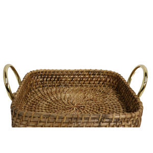 Panier de rangement décoratif en osier Décoration d'intérieur Panier tissé en rotin d'organisation - Product Image 3