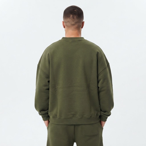 Men Baggy CrewNeck Oversize <b>Sweat</b> Shirts Casual 100% Fleece Cotton Pullover Loose Fit Drop Shoulder Winter Wear <b>Sweat</b> Shirt Mens - Product Image 2