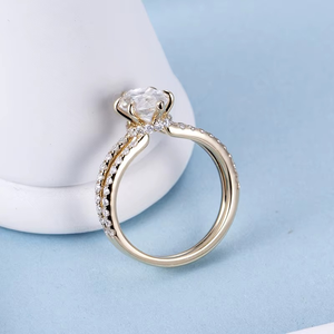 New Fashion Custom Jewelry Engagement <b>Ring</b> 925 Sterling Silver 14K Gold Marquise Cut Moissanite Diamond <b>Ring</b> For Anniversary - Product Image 5