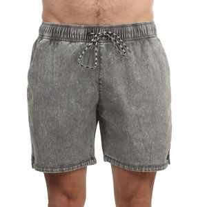 Pantalones Cortos Ligeros de Fábrica Estilo Streetwear con Efecto Desgastado por el Sol, Dobladillo Deshilachado, Felpa Francesa, Holgados y con Lavado Ácido para Hombre - Product Image 1