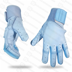 Gants d'entraînement de baseball en cuir de vachette 100% véritable conception de manchette longue taille adulte gants de frappeur taux d'usine - Product Image 4