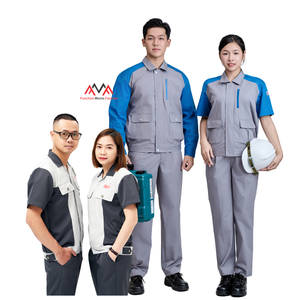 GOOD PRICE Long Sleeves Stand Collar Work Clothes Custom Overall Mechanic Electrical Safety Outdoor Worksuit FMF factory OEM/ODM - Product Image 1