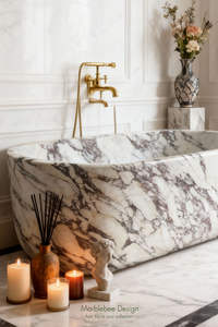 Baignoire autoportante en marbre écologique haut de gamme pour une utilisation intérieure de luxe - Product Image 2