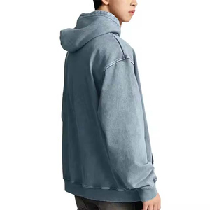 เสื้อฮู้ดดี้สไตล์วินเทจสำหรับผู้ชาย ลุคสตรีทแวร์แบบไดนามิก ล้างสีแบบแอซิด ด้านในนุ่มสบาย ทรงพอดีตัว ทนทาน ดีไซน์ทันสมัย พร้อมบริการ OEM - Product Image 2